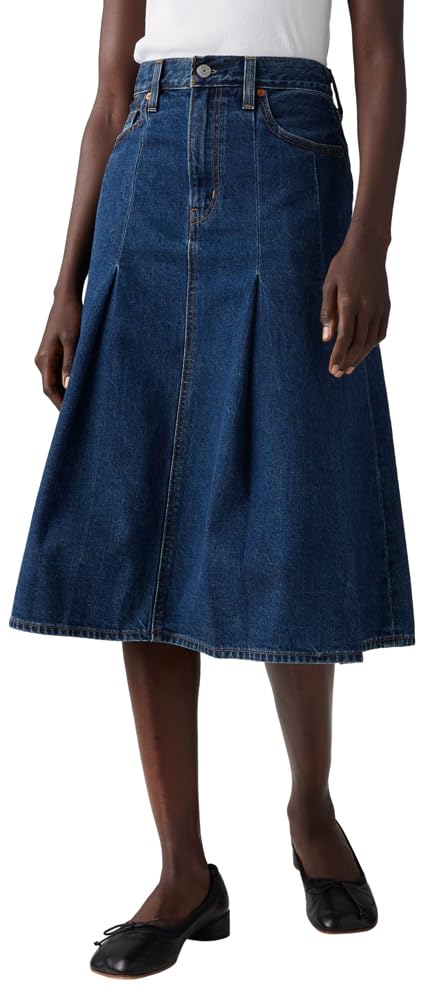 Levi's Pleated Midi Skirt Slightly Circular, Slightly Circular, 30W