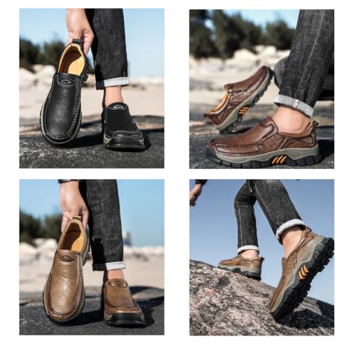 Zapatos ortopédicos cómodos de cuero para el día a día y caminatas informales urbanas 2