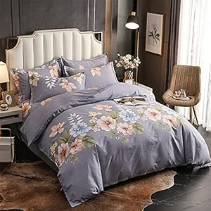 CCBAO 4 Ensembles de literie Pur Coton, Textiles de Maison et Housses de Couette imprimées, draps, taies d’oreiller, Ambiance Haut de gamme200x230cm