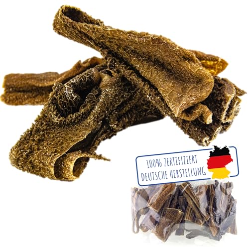 MERVELA Lammpansen für Hunde | 500 Gramm | Qualität aus Deutschland | 100% natürliche Kauartikel | getrockneter Kausnack ohne Zusatzstoffe