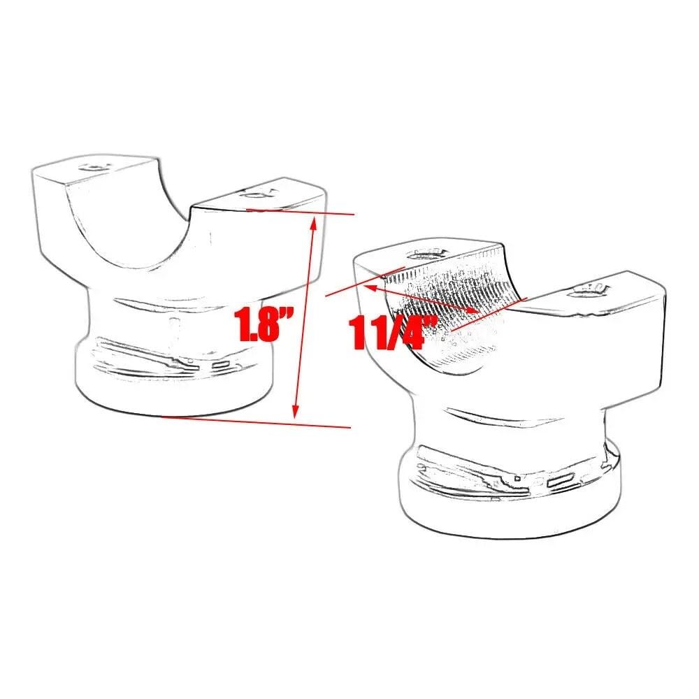 Rehausse Guidon Élévateurs Kit de rehausseurs Guidon chromés (Hauteur 1,8") et 1/4" pour Breakout FXSB FXBR FXBRS 114 107