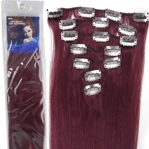 20''7pcs Fashional Clips in Remy Human Hair Extensions 24 Colors for Women Beauty Hot Sale (bug)