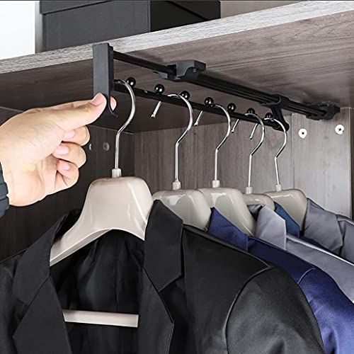 Cintre rétractable noir extensible de 25 à 45 cm pour un rangement fluide - 4