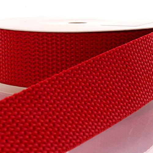 HBC | 1 Inch Polypropylene Webbing - Red 5 Yards