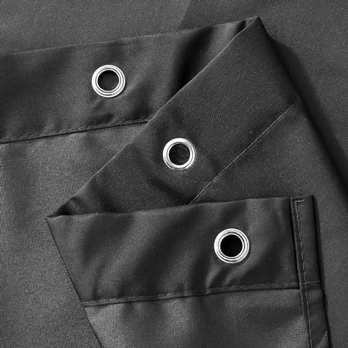 Image of N&Y HOME Fabric Shower Stall Curtain or Liner 36 x 72 Inches - Hotel Quality, Machine Washable, Water Repellent - Graphite Gray, 36x72
