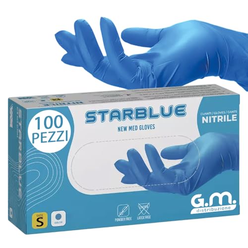 Guanti Nitrile Senza Polvere Azzurri - Tg.s Misura 7 In Conf. Da 200pz - Foto 2