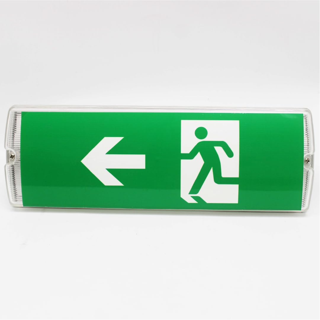 LED Emergency Exit Sign Light | Ceiling Wall Mounted | Bulkhead Emergency Light |CLEARWAY (LEFT ARROW)