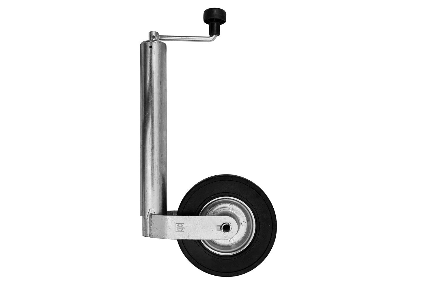 WINTERHOFF Rueda de Apoyo para Remolque ST60-255SB 250 kg 60 mm 525-755 mm, Rueda Jockey con Rueda Maciza 225x70 mm para maniobra, Estabilidad y estacionamiento