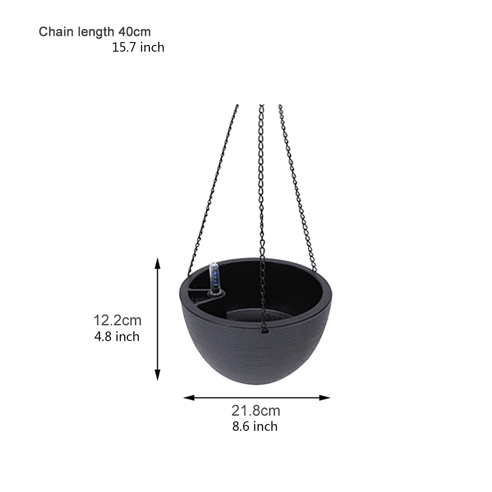 Jardiniere balcon Planteurs suspendues Pots de fleurs semi-circulaires Porte-plante Support mural Jardin mural Balcon Décoration Paniers à planter extérieur intérieur Pot suspendu plante interieur ( C