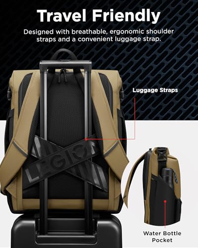 Image of Lenovo Legion Gaming Laptop Backpack GB500, Expandable Capacity up to 25L, Fits 16-inch Laptops, Water Resistant