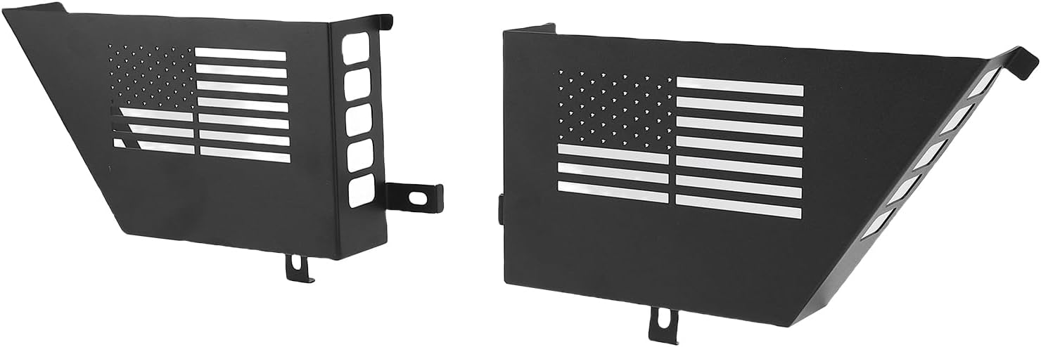 Keenso Metal Door Storage Box, Black Interior Organizer for JK 2007-2018, with Left Right Storage Panels for Small Items