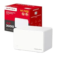 Mercusys TP-Link Halo H80X Mesh Wi-Fi 6 AX3000Mbps Dual-Band, 3 Porte WAN/LAN Gigabit
