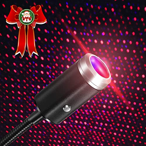 Annbay USB Star Night Light,2 Colors 7 Lighting Modes, Aevdor Car Roof Star Lights, Portable Adjustable Romantic Star Light for Bedroom Party Car Interior Ceiling, Plug and Play