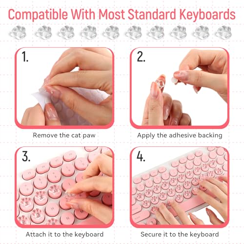 110 Adhesivos para Teclado con Diseño de Patas de Gato miniatura 3
