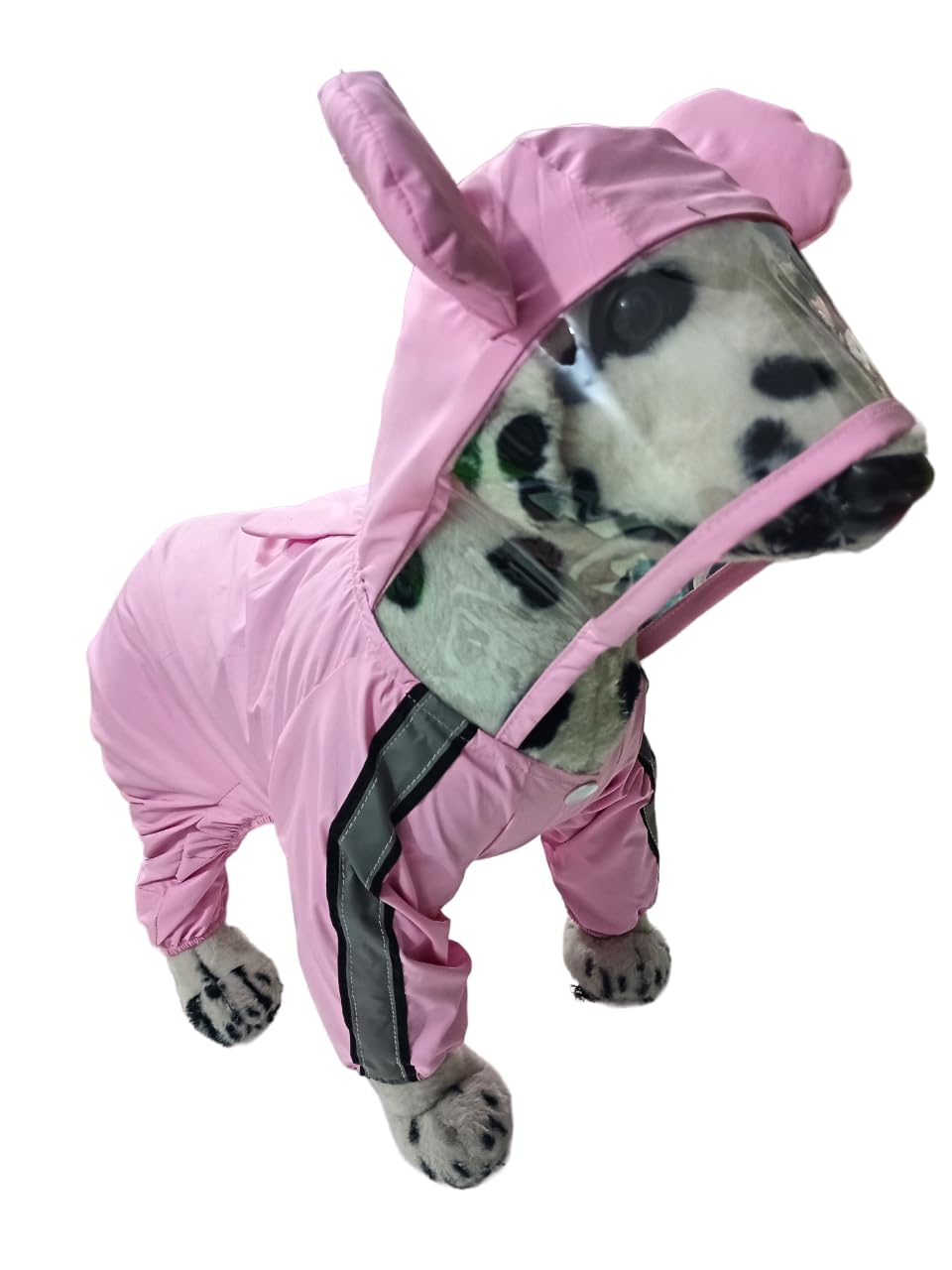 Dog Raincoats Rain Snow Coats Waterproof Clothing (4 Four Legs) Raincoat Full Cover Dogs Hooded Transparent (with Decorative Hooded Ears)-(Pink Colour) (12) (B0CTZL8ZHM) Amazon Price History, Amazon Price Tracker