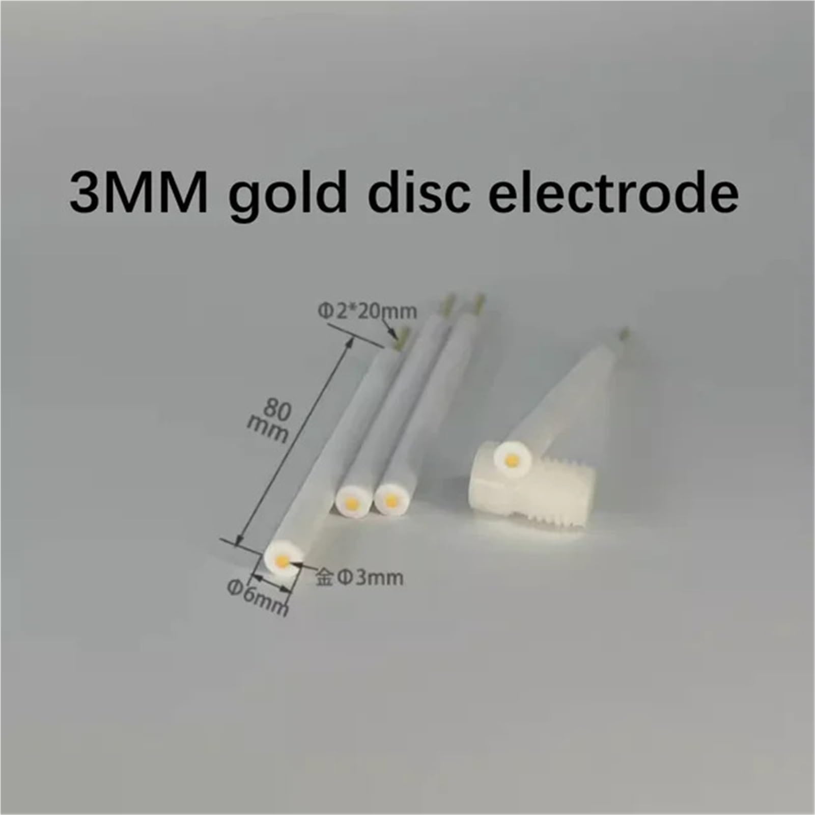 sujeniir 3mm Gold Electrode/Gold Disk Electrode/Gold Electrode/Laboratory Metal Disk Electrode can be Customized and invoiced(3MM)