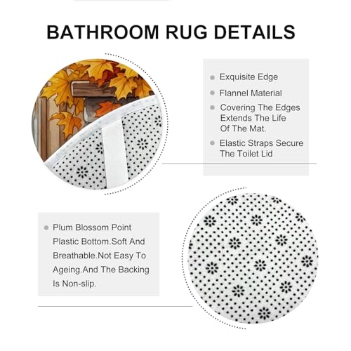 Rideaux de douche d'automne et parure de bain aux finitions textiles soignées - 6
