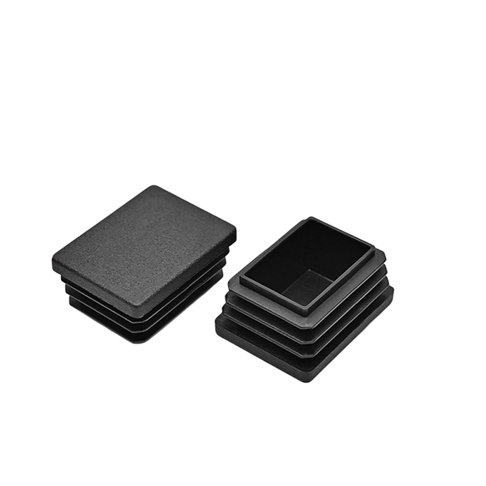 Tsophreniq Multicolor 12Pcs Black Rectangle Blanking End Caps Tube Pipe Insert Plug Furniture Leg Tube Insertion Plug Enduring Furniture Leg Insertion