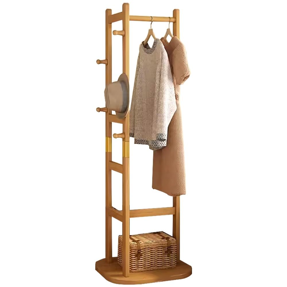 FGXHHS Sturdy Coat Rack and Hall Tree with Shoe Sto, Easy Assembly for Hallway, Bedroom & Office, Industrial Design, Multiple Sizes (40/60/80/100CM), Max Load 100kg