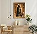 Vintage Gold Framed Virgin Mary Wall Art Lady of Guadalupe Portrait Canvas Prints Blessed Mother Catholic Picture Religious Beliefs Painting Poster Artwork for Living Room Church Prayer Room