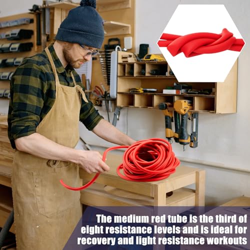 1 Roll Resistance Tubes Exercise Tubing 50ft Exercise Bands Tubing for Therapy, Lower Pilates, Home Workouts, Rehab Core - Image 5