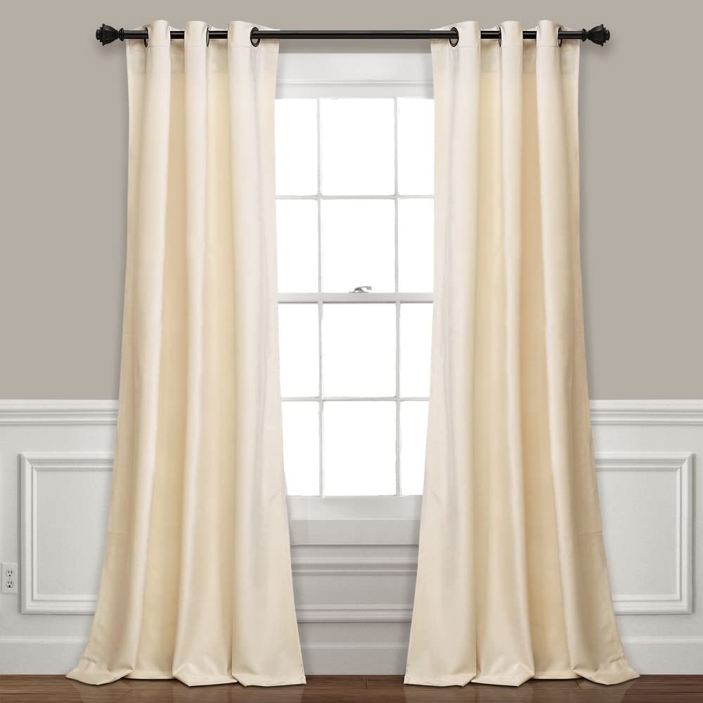 Lush Decor Prima Paire de Rideaux de fenêtre en Velours filtrant la lumière - 241,3 cm de Long x 96,5 cm de Large - Blush