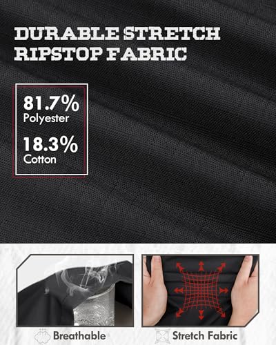 IGOLUMON Men's Stretch Tactical Pants, Breathable Ripstop Cargo Pants with 15 Pockets, Lightweight EDC Work Hiking Pants - Image 6