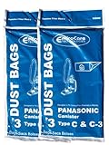 EnviroCare Replacement Vacuum Bags for Panasonic Type C C-3 C3 Canisters 6 Bags