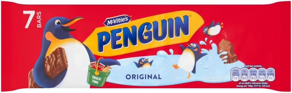 McVitie's Milk Chocolate Penguin Biscuits  7 Biscuits (Pack of 1)