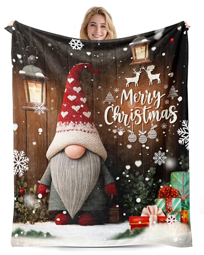 PUYTG Weihnachtswichtel-Decke, hochwertig, ultraweich, warm,...