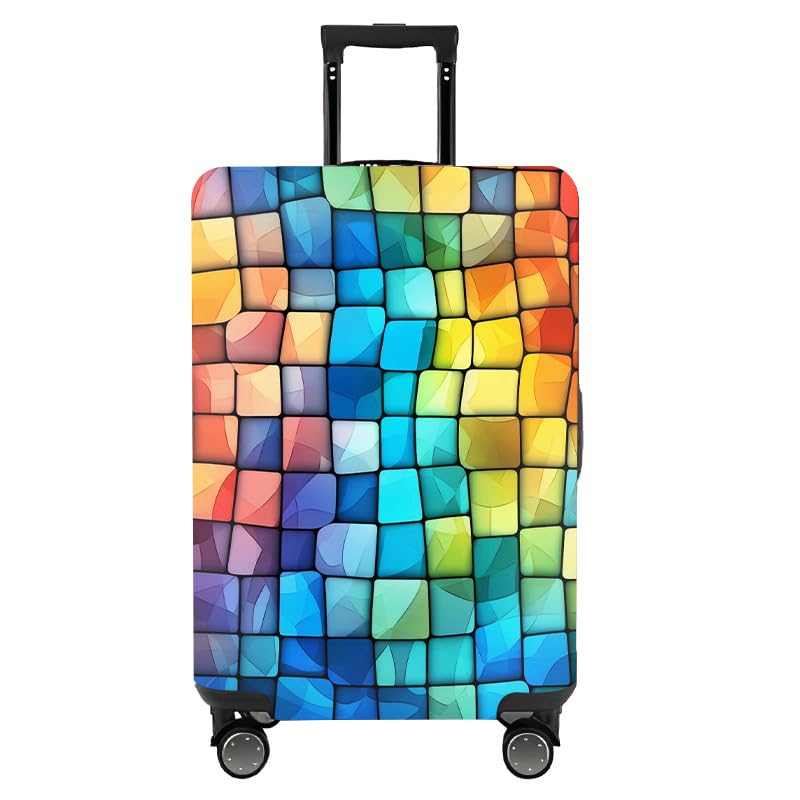 Tripnuo Funda para Maleta Cubierta de Equipaje Elástica más Aplicar a Maleta de 18 ''-32 '', Suitcase Cover Luggage Cover Cubierta Protectora de Maleta (Block, S)