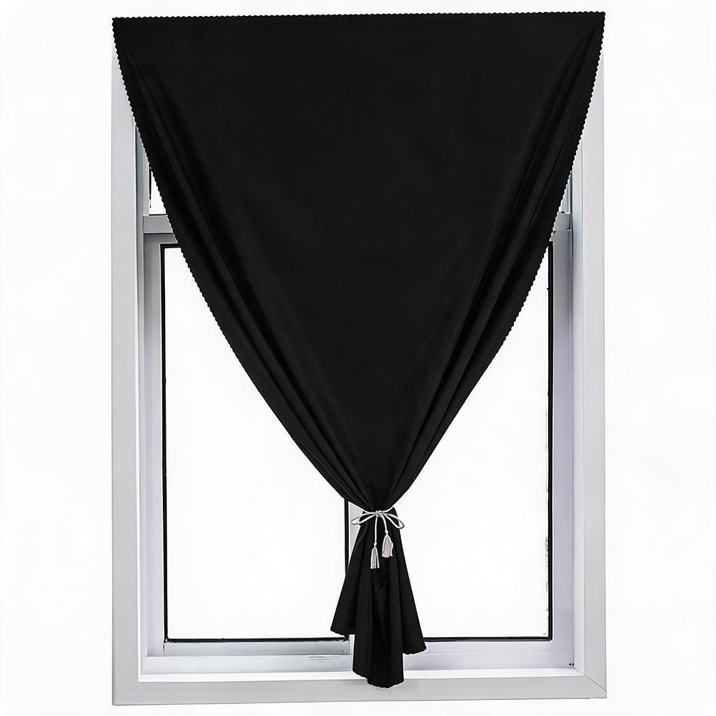 Deryzsdunk Blackout curtains thermal curtains for summer heat Self-adhesive easy to install machine washable