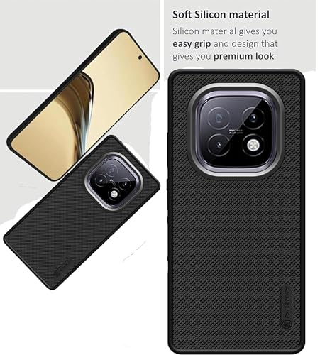 Image of Polypropylene Back Cover Case Compatible for Realme NARZO 70 Turbo 5G (Textured Grip Design | Camera Protetion | Slim and Light Weight | Soft Touch and Feel | Black) (NARZO 70 Turbo 5G)