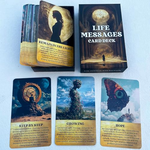 GZXINKE Life Messages Oracle Deck, 54 Spiritual Wisdom Oracle Cards, Oracle Cards for Beginners, Embrace Your Inner Light and Transformation - image 1