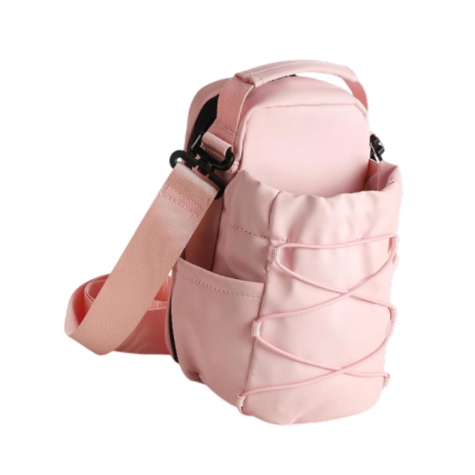 Magnetic Water Bottle Gym Bag Portable Workout Bag for Camping Hiking Sports Pink-image-34