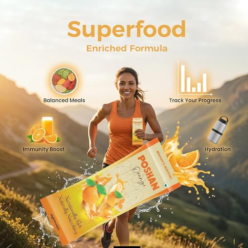 Image of POSHAN Women's Nutrition Orange Protein Bar, 40 g | 8g Protein with 4G Fiber |No Added Sugar, 100% Vegetarian & Gluten-Free| Made with Dates, Ragi and Superfoods|, No Trans Fat| Pack of 1