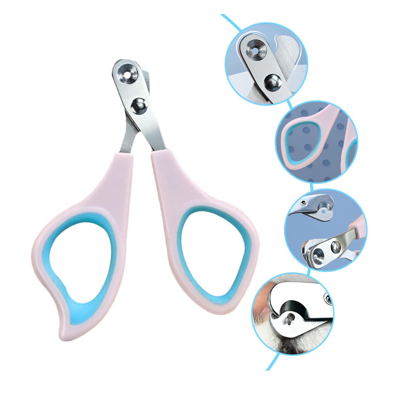 Mipcase 5pezzi Pet Nail Clipper per Strumento Rifinitura Unghie Portatile per Facile e Domestici