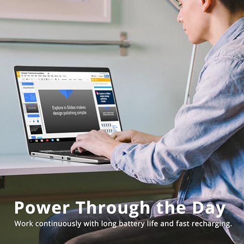 Image of ASUS Chromebook C223 11.6 inch HD Laptop, Intel Celeron N3350 Processor, 4GB RAM, 32GB eMMC, Intel UHD Graphics, 720P Webcam, Stereo Speakers, Wi-Fi, Chrome OS, Gray (Renewed)