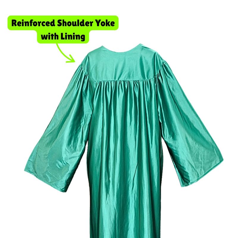 Image of Gradzilla Graduation Cap and Gown Set - Shiny Finish for High School and College, Durable Robes for Commencement Ceremonies
