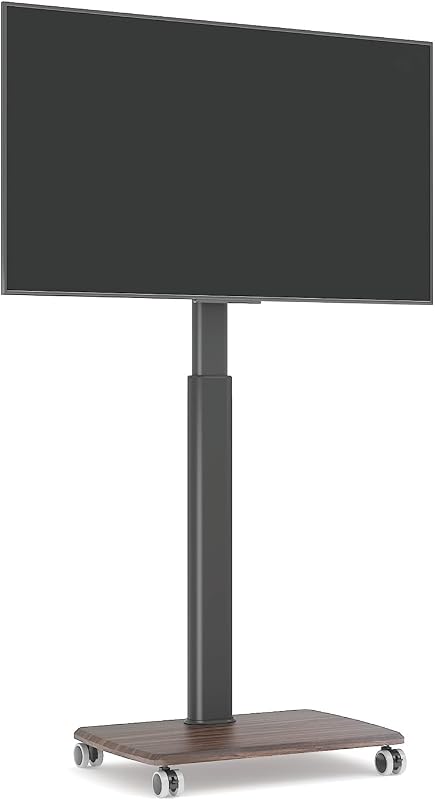 Black Rolling TV Stand for 32 to 55 65 75 85 Inch TVs image 3