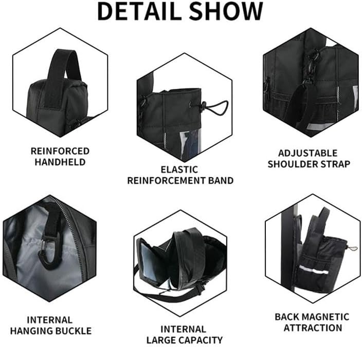 Magnetic Gym Bag for Men & Women – Strong Magnetic Water Bottle Holder & Touch-Screen Phone Pocket | Adjustable Strap Sling Bag for Gym, Travel, Sports | Keep Items Secure & Off Dirty Floors - Image 4