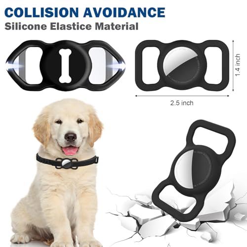 Image of 27in Calming Collar for Dogs, Calming Pheromone Collar for Dogs Lasts 30 Days (3 Collars- Airtag Holder)