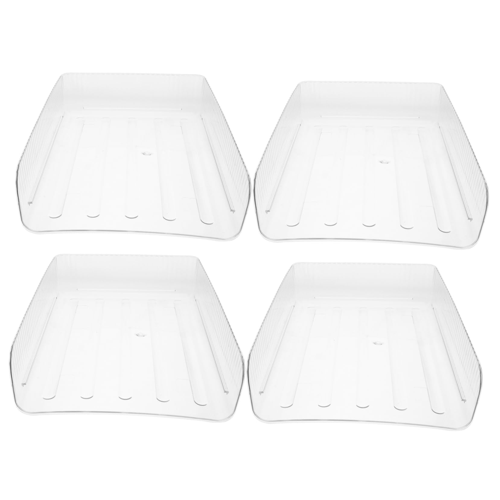 Organizer da Scrivania 4 Pezzi in Plastica, Vaschette per Documenti