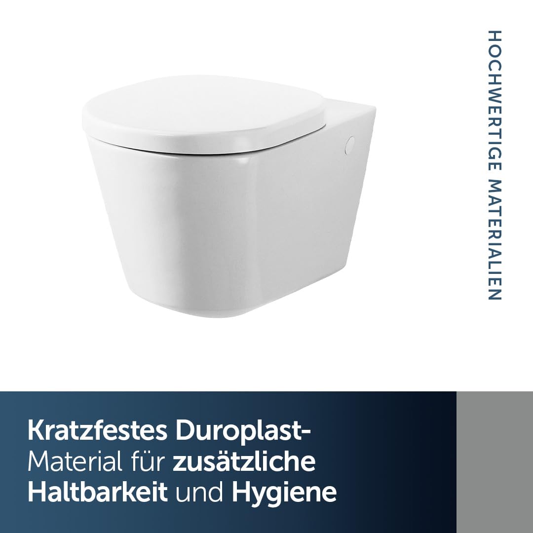 Ideal Standard Tonic WC-Sitz Wrapover, rund – Weiß (Alpin) | Abnehmbarer WC-Sitz mit Absenkautomatik (Softclose) und robusten Edelstahl-Scharniere, K706101