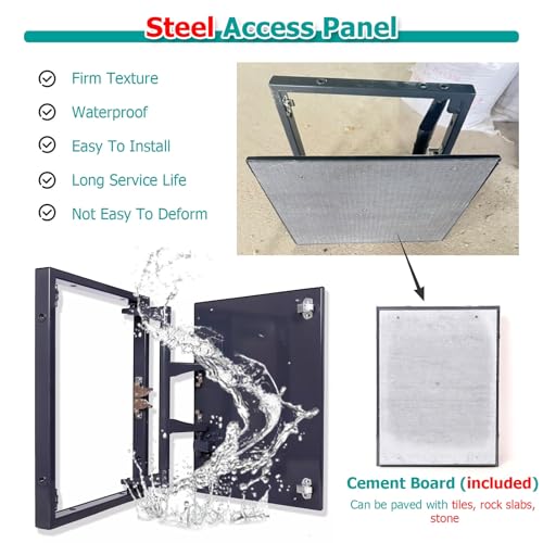 Panel de acceso de metal resistente con puerta oculta duradera para acabados limpios 5