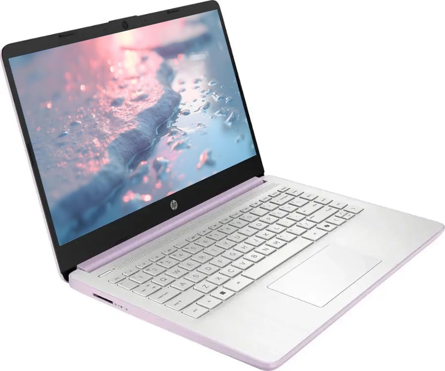 Image of HP 14 inch Laptop Computer, Intel N150 Processor, 4GB RAM, 128GB UFS, Windows 11 with Microsoft Office 365, Intel Graphics, Honey Lavender