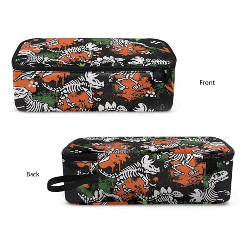 Image of Boys Pencil Pouch Dinosaur Pencil Case for Kids Large Capacity Pen Container for 6-8 Years Portable Pen Bags with Strap, Back to School Gifts