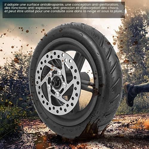 Alomejor Roue Scooter arrière, Absorbant Chocs Confortable Frein Disque 120mm Durable kit Remplacement for déplacement Urbain Loisirs Usage Quotidien