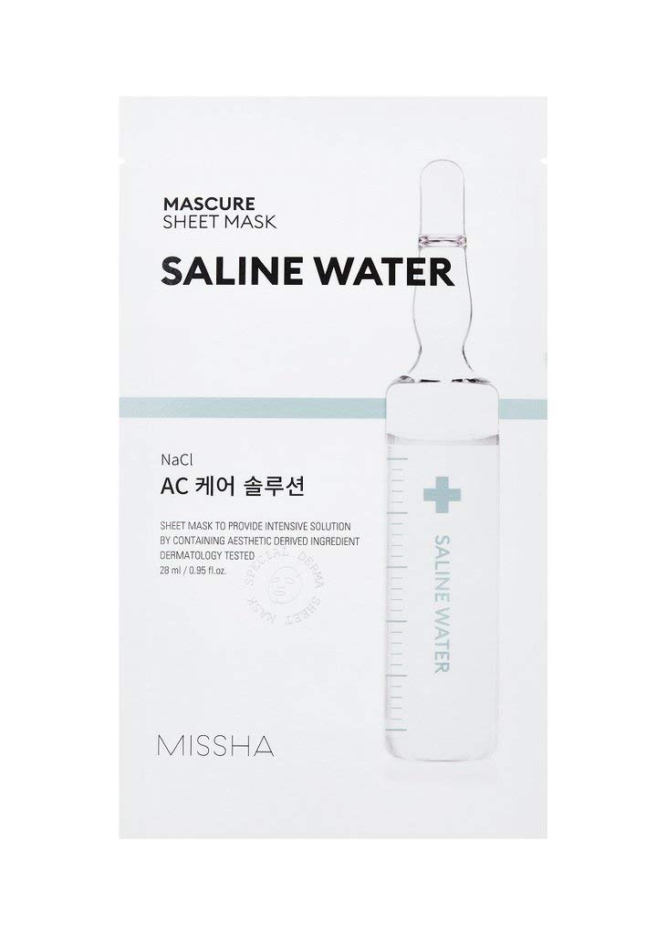 MISSHA - Ac Care Solution Sheet Mask NaCl | Targeted Acne Care | Purifying and Antiseptic with NaCl | Includes Salicylic Acid and Botanical Extracts, 1 Unit