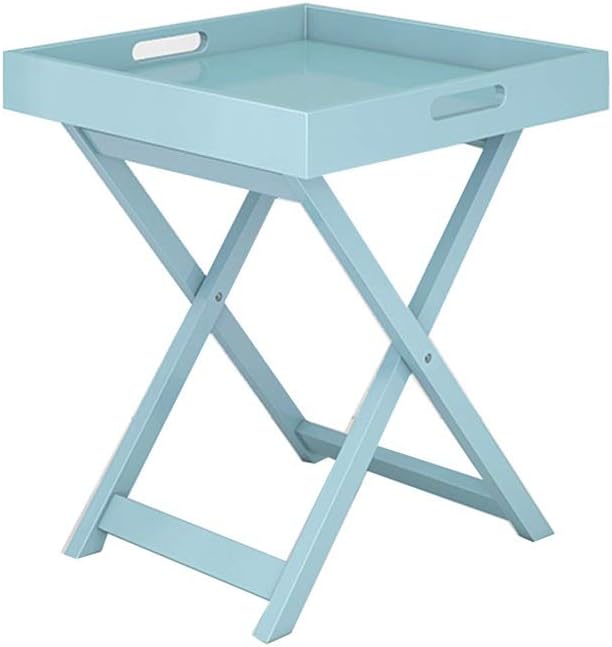 ZHAOYONGLI Tables,End Tables,Side Table Side Table Desk End Bedside Snack Coffee Bistro Living Room Sofa Side Table Table Bed Table Small Square Table Side (Color : Light Cyan, Size : 404046cm)